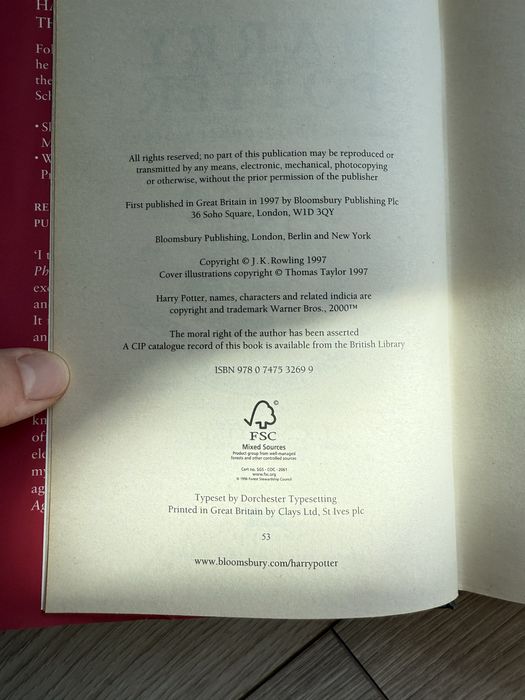 Harry Potter and the Philospher’s Stone