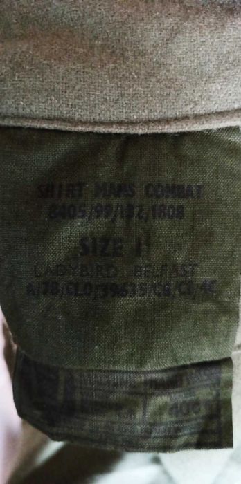 Koszula Wojskowa Armia Brytyjska Shirt Man`s Combat size1 (S) wełna JN