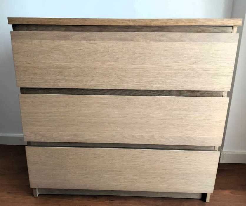 Cómoda IKEA MALM Cómoda c/3 gavetas, chapa de carvalho 80x78cm