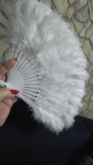 Wachlarz bialy ślubny