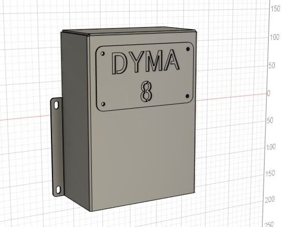 DYMA-8 osłona napędu, klucz do ustawiania noży
