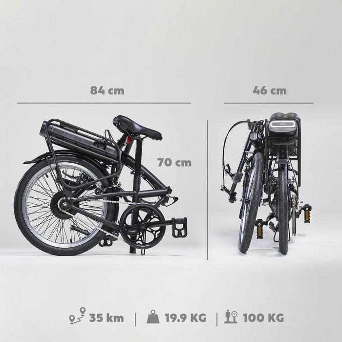 Bicicleta Elétrica Dobrável E FOLD 100 Preto