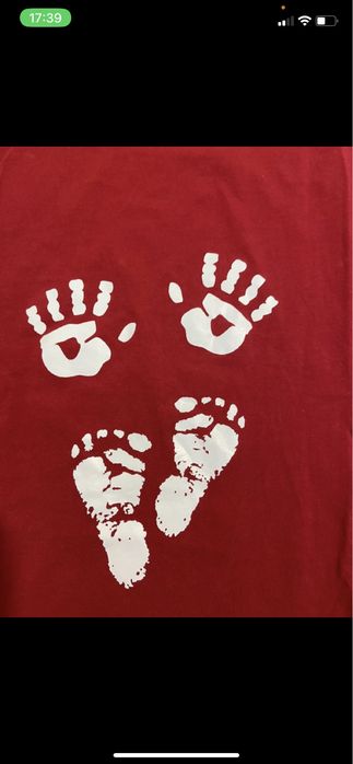 Promo doro M czerwona bluzka t-shirt dłonie i stopy bardzo ciągliwa