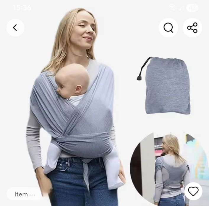 Sling marsupio recem nascido