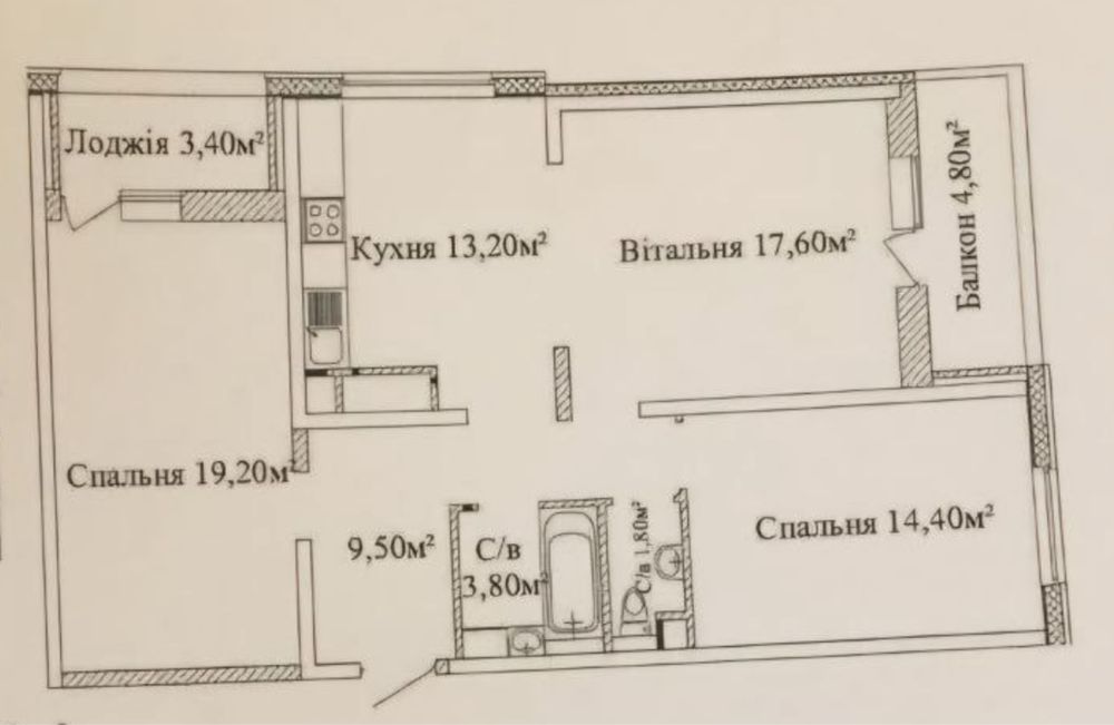 3-rooms apartment apartment by the address (area 83 m²) - Atlanta.ua - photo 2