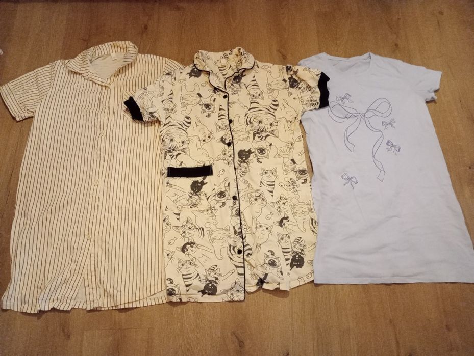 Piżamy ciążowe rozpinane L.  3 szt.