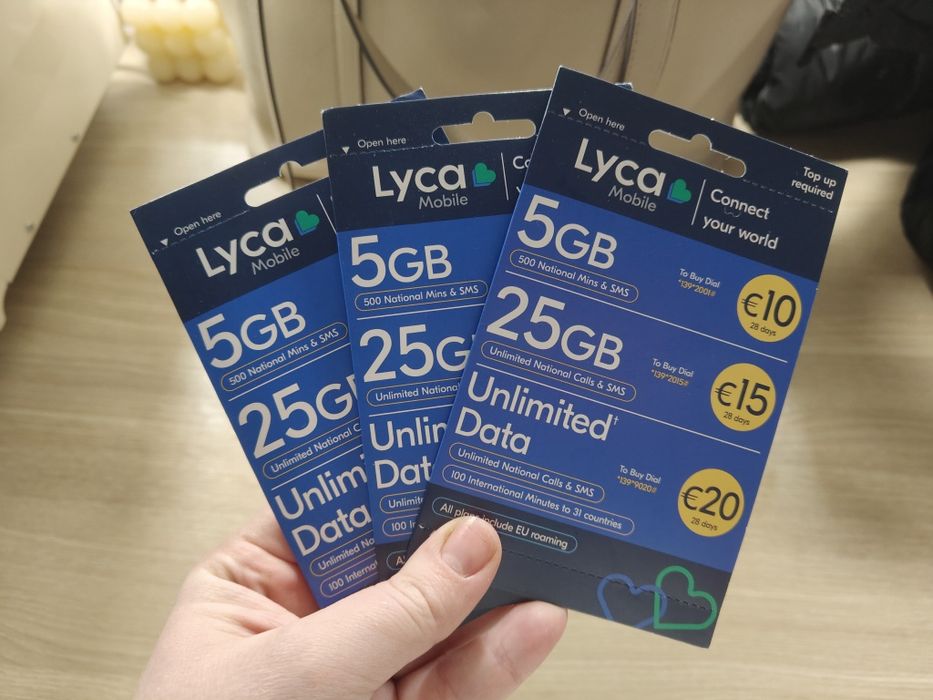 Nowa karta SIM Lyca Mobile EU