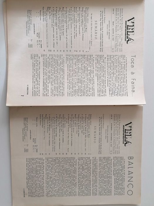 Revista Vela - desportos náuticos, iates - anos 40