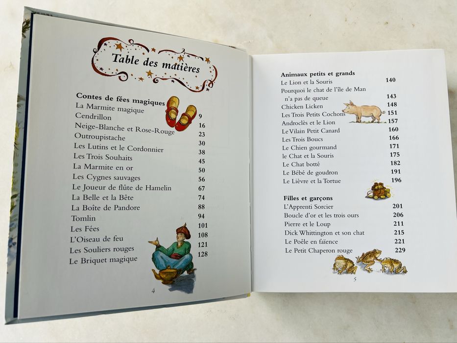 Livro de contos, fábulas e lendas em frânces