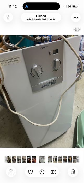 Aparelho de esquentar a agua a gaz