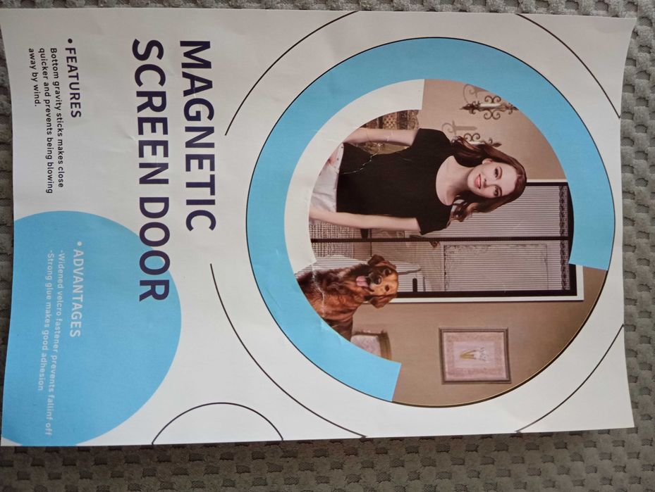 Moskitiera na drzwi, magnetyczna