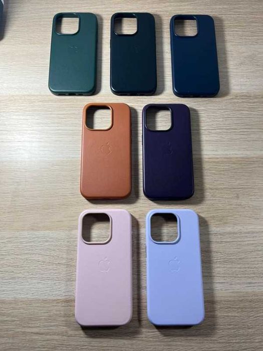 Capas iPhone 15/15 Pro/15 Plus/15 Pro Max em Pele sintética