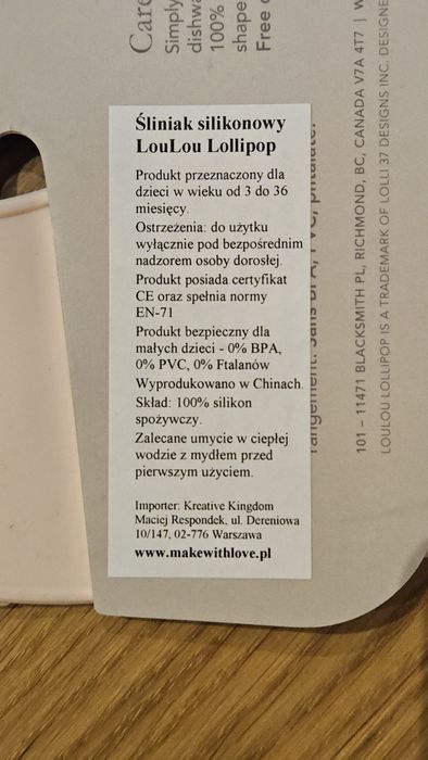 Nowy śliniak Loulou Lollopop różowy