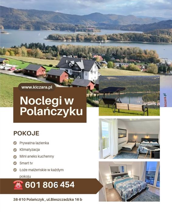 Z widokiem na J. Solińskie Domki/pokoje/apartament/Bieszczady-Polańczyk