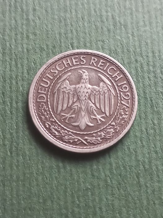Niemcy - 50 fenigów 1927 r. -Hamburg - J