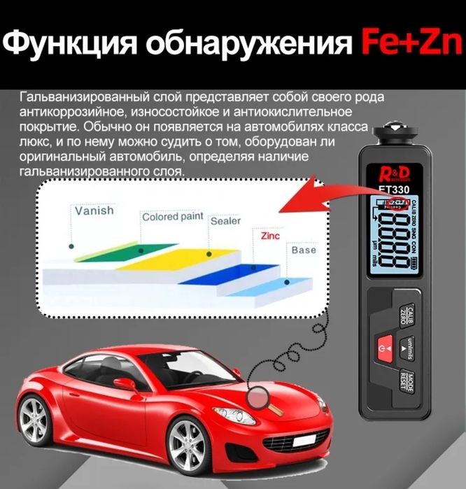 Професійний товщиномір фарби R&D INSTRUMENTS ET330 100 грн Оренда, про