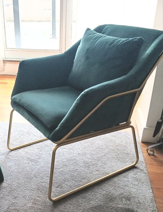 Cadeirão + pousa pés verdes