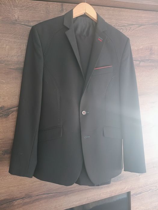 Garnitur męski czarny bdb