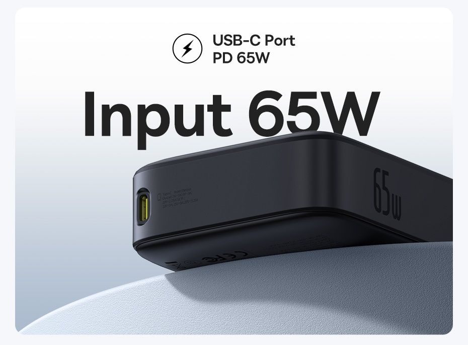 Павербанк Baseus free2pull 20000 mAh 65W новий