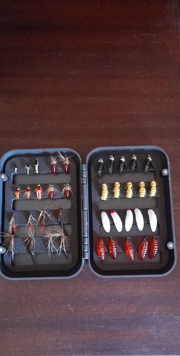 amostras moscas truta