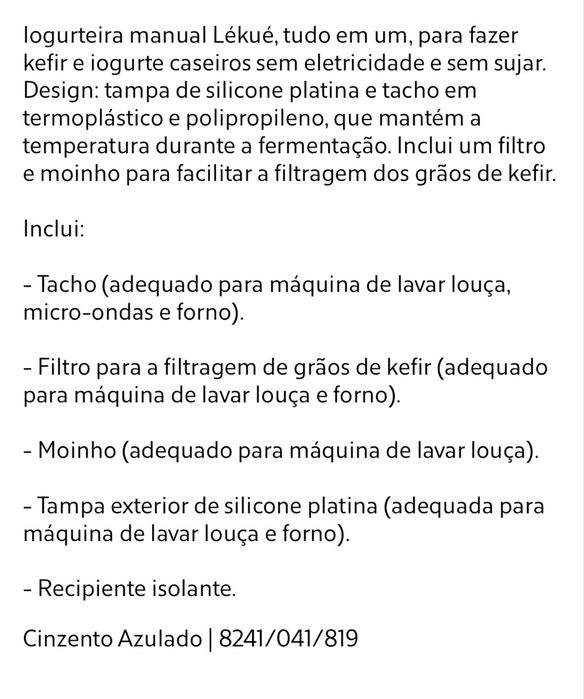 logurteira Manual Lékué NOVO