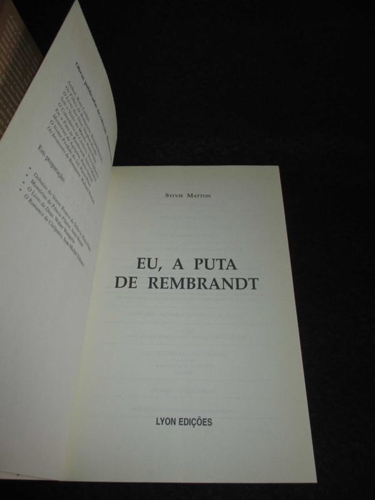 Livro Eu a Puta de Rembrandt Sylvie Matton