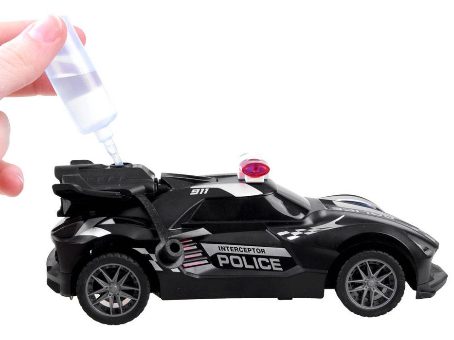 Auto Zdalnie Sterowane Policja Dym Światło Rc0596