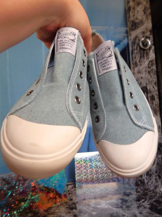 Стильні джинсові кеди h&m, стелька 24 см)