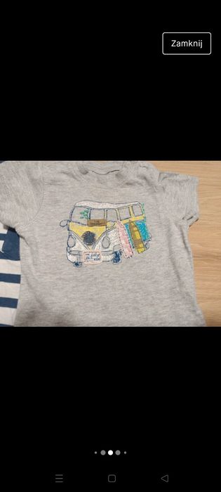 Rampers kopertowy body pizama 62