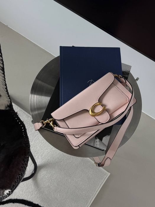 Сумка Coach / сумочка коуч коач ніжно-рожева