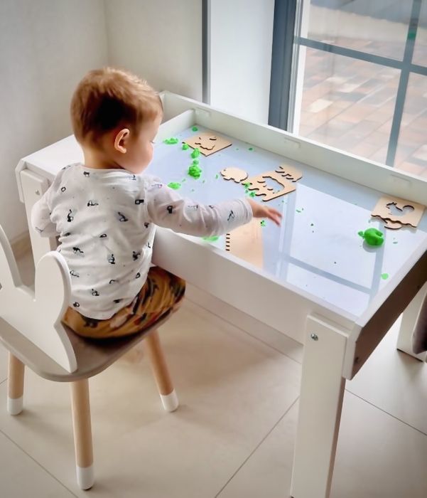 Дитячий столик з підсвіткою лед пісочниця монтесорі световой детский