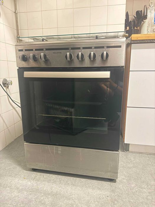 Fogão Telefac 60 cm: Gás Natural + Forno Elétrico | Como Novo