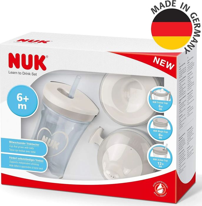 NUK kubki etapowe Learn To Drink Trio 6-12 m