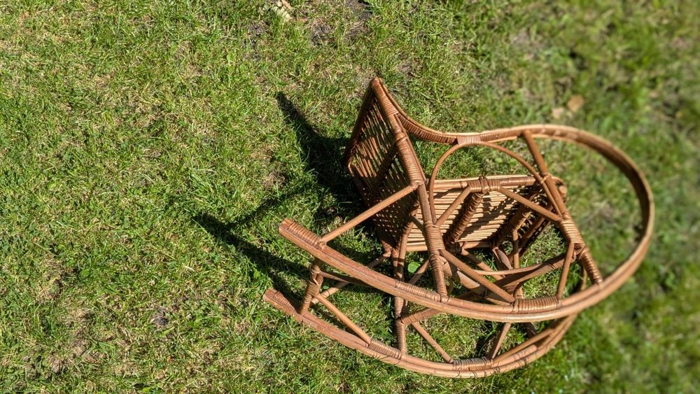 Fotel bujany dziecięcy boho