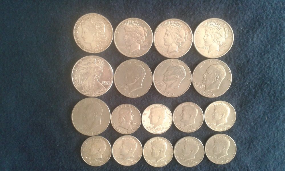 Moedas EUA e Reino Unido