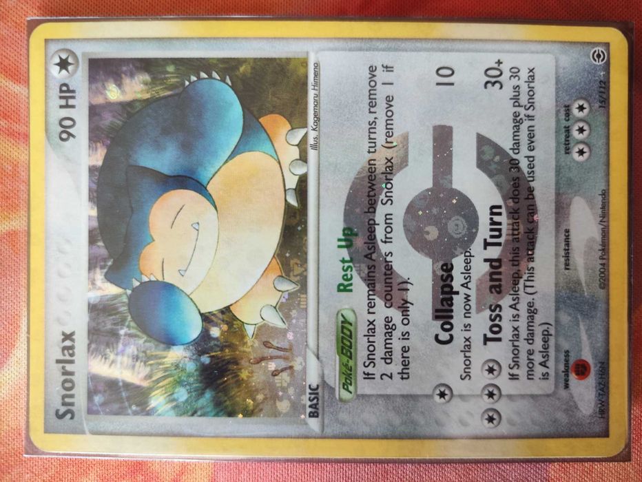 Snorlax Foil Rare Holo Edition Carta Pokémon