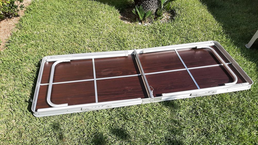 Mesa de campismo Dobrável 160x60cm Castanha (MaxMat)