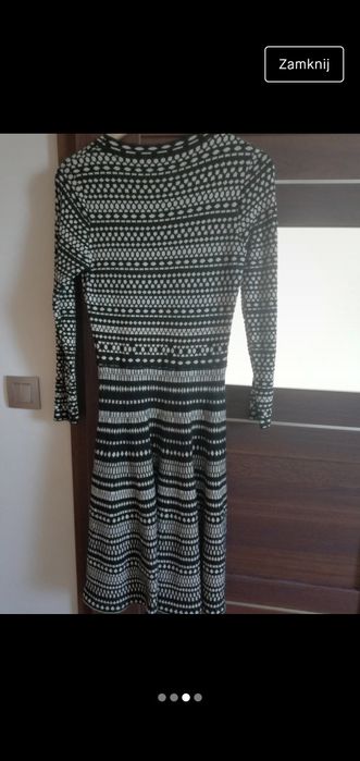 Sukienka wzorzysta rozkloszowana M/L