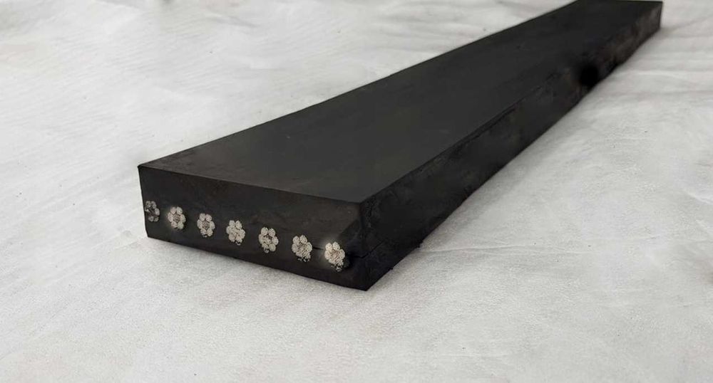 LEMIESZ GUMOWY Zbrojony mocny Guma do spycha Lemiesz z linkami 3 cm