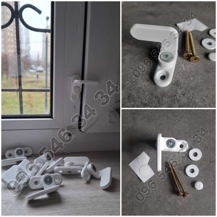 Захист вікон від зламу/злому. Замок сталевий антивандальний віконний