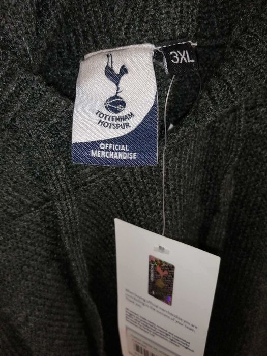 TOTTENHAM Nowy Sweter Męski z kapturem Kieszeń 3XL Official Oryginalny