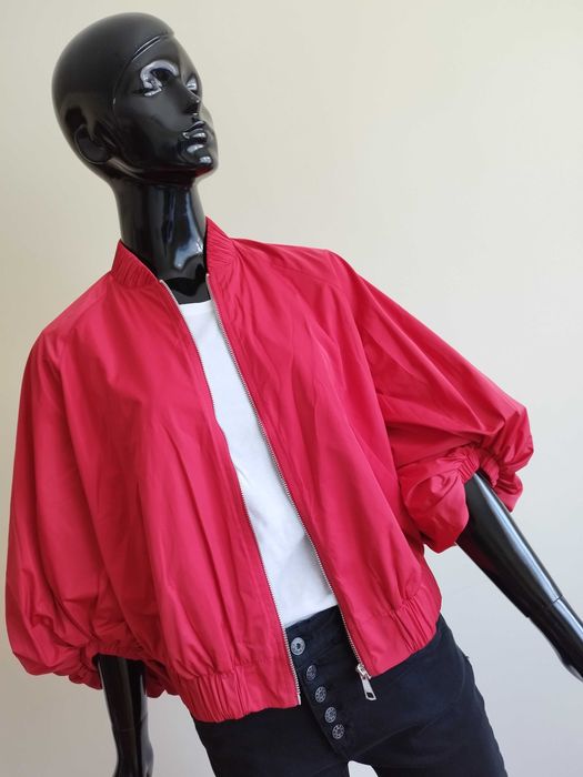 %_SAMANGE_kurtka/kurteczka/bomberka_rękawy bufiaste_S/XL - czerwona