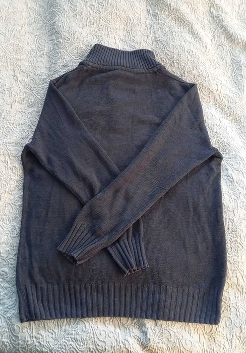 Granatowy sweter męski - półgolf