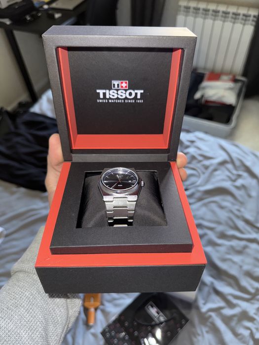 Годинник tissot casio срібні синій цифеблат