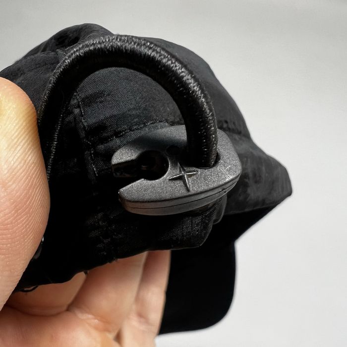 Stone island 9100011 nylon metal logo cap black чоловіча кепка