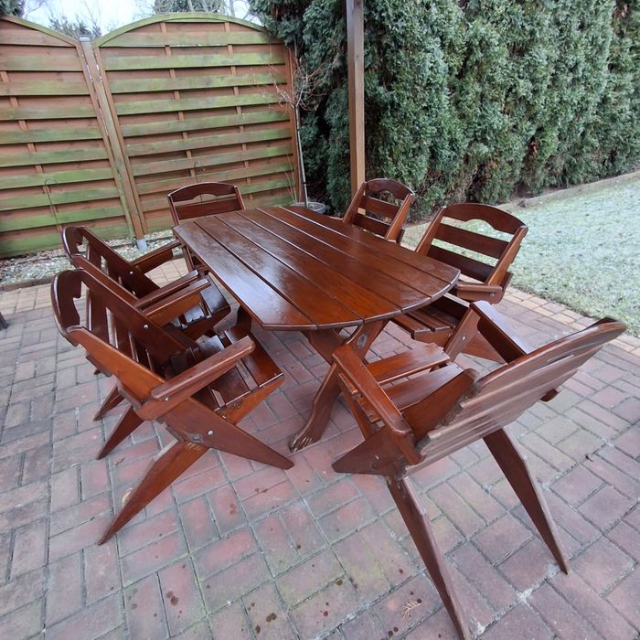 Zestaw mebli ogrodowych drewniane