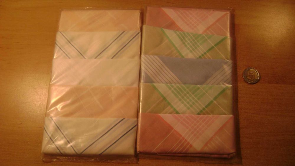 Starocie z PRL - Chusteczki damskie z PRL firmy PROGAL = 2 x 6 sztuk