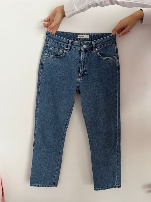 Calças de ganga cintura baixa, Pull and Bear, 36