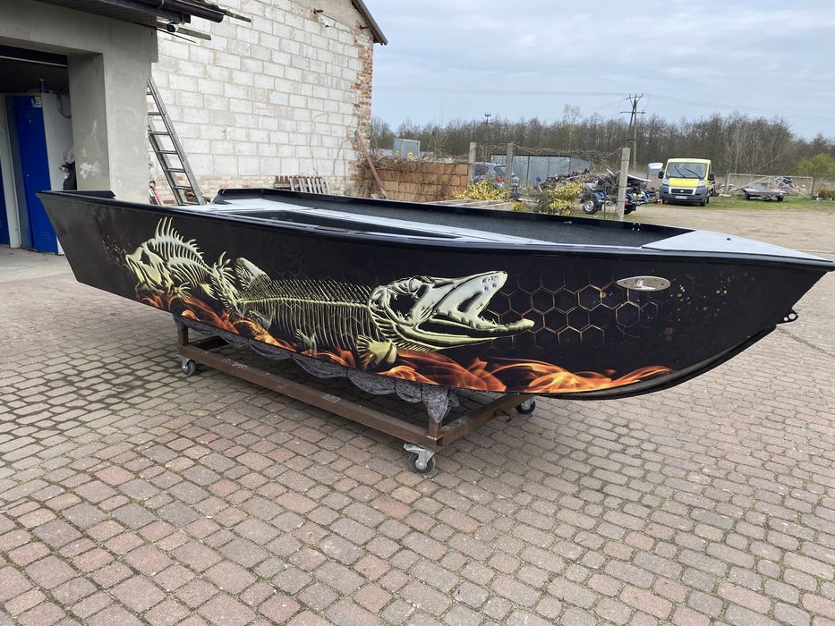 Łódka Łódź aluminiowa KING 420 rumpel