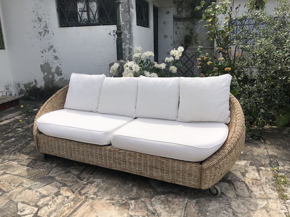 Sofá de jardim em verga
